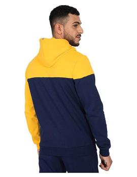 SUDADERA SAISON 2 CON CAPUCHA AZUL MARINO Y AMARILLA