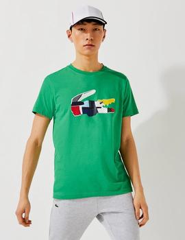 CAMISETA LACOSTE SPORT PATHWORK VERDE