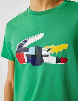 CAMISETA LACOSTE SPORT PATHWORK VERDE