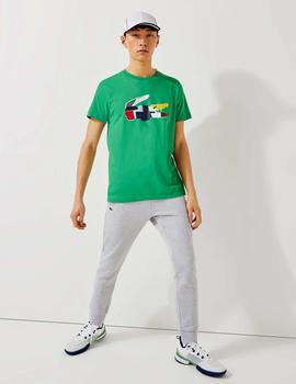 CAMISETA LACOSTE SPORT PATHWORK VERDE