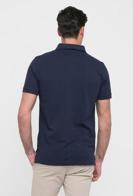 POLO HOMBRE VALECUATRO ESTAMPADO AZUL MARINO