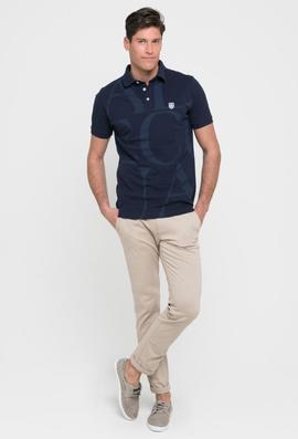 POLO HOMBRE VALECUATRO ESTAMPADO AZUL MARINO