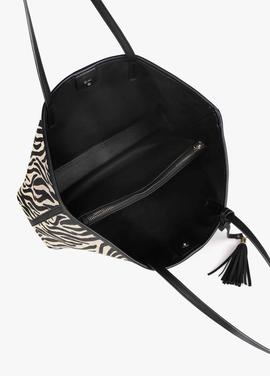 BOLSO SHOPPER RAFIA ANIMAL PRINT