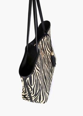 BOLSO SHOPPER RAFIA ANIMAL PRINT