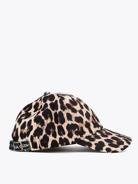 GORRA LOLA CASADEMUNT EN ANIMAL PRINT