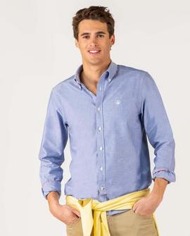 CAMISA LISA OXFORD AZUL MARINO