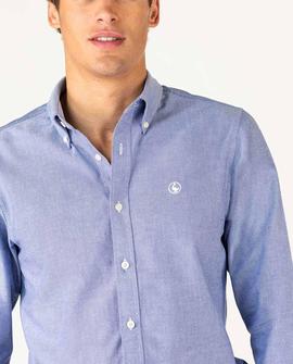 CAMISA LISA OXFORD AZUL MARINO