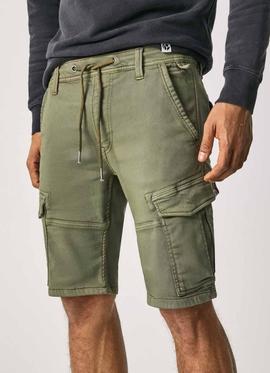 BERMUDA JOGGER BOLSO CARGO JARED VERDE GYMDIGO