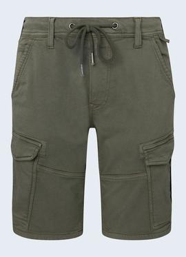 BERMUDA JOGGER BOLSO CARGO JARED VERDE GYMDIGO