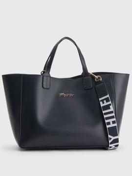 BOLSO ICONIC TOMMY SATCHEL AZUL MARINO