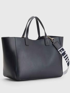BOLSO ICONIC TOMMY SATCHEL AZUL MARINO