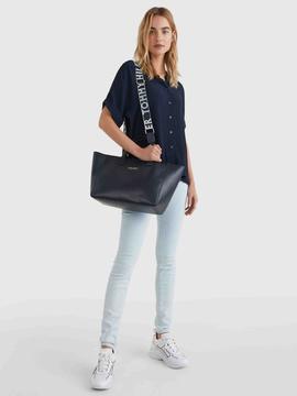 BOLSO ICONIC TOMMY SATCHEL AZUL MARINO
