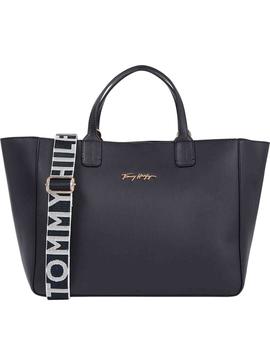 BOLSO ICONIC TOMMY SATCHEL AZUL MARINO