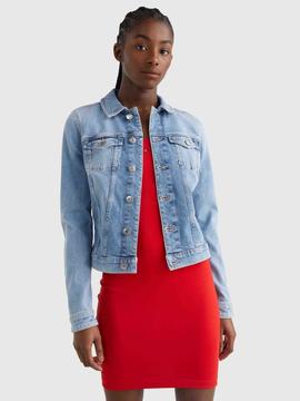 CAZADORA VAQUERA VIVIANNE SLIM FIT EN DENIM AZUL CLARO