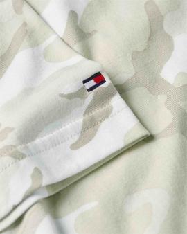 CAMISETA CAMUFLAJE CON LOGO TOMMY BEIGE