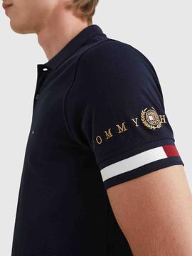 POLO ICON FLAG SLIM FIT AZUL MARINO