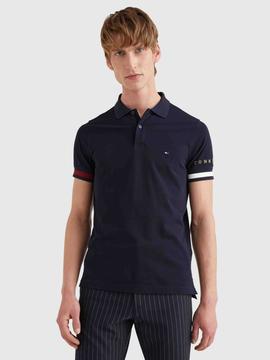 POLO ICON FLAG SLIM FIT AZUL MARINO