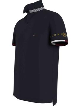 POLO ICON FLAG SLIM FIT AZUL MARINO