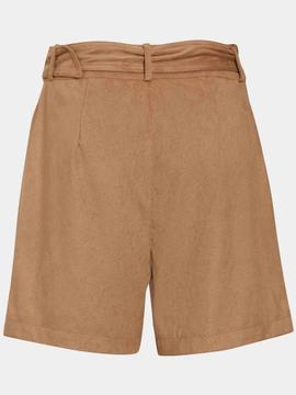 SHORTS MARIANGELA DE ANTE SINTÉTICO CAMEL