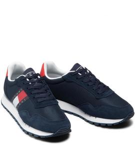 ZAPATILLAS TOMMY JEANS RETRO RUNNER MIX AZUL MARINO