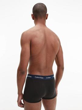 BOXER TRUNK LOW RISE COTTON STRETCH 2 PACK NEGRO