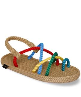 SANDALIAS DE MUJER IBIZA BEIGE / MULTI