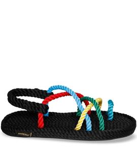 SANDALIAS DE MUJER IBIZA NEGRO / MULTI