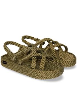 SANDALIAS DE MUJER BODRUM PLATFORM VERDE CAQUI