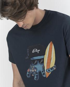 CAMISETA HAWAIIAN SURFER AZUL MARINO