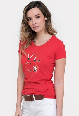 CAMISETA DE MUJER MANGA CORTA VLC ROJA