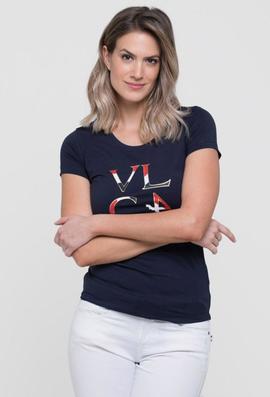 CAMISETA DE MUJER MANGA CORTA VLC AZUL MARINO