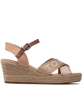 SANDALIAS DE CUÑA BAJA TOMMY WEBBING NUDE