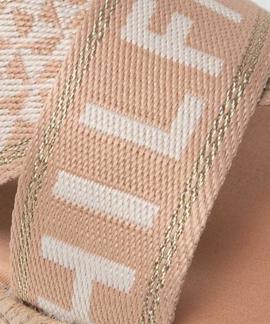 SANDALIAS DE CUÑA BAJA TOMMY WEBBING NUDE