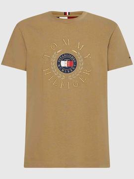 CAMISETA ICONS CON LOGO BORDADO CAMEL