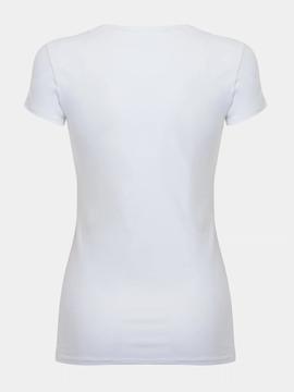 SHORT SLEEVE EYELET FLORAL LOGO PURE WHITE