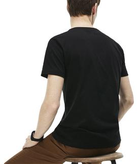 CAMISETA BÁSICA LACOSTE NEGRA