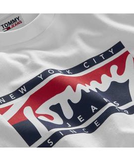 CAMISETA ESSENTIAL CON LOGO BLANCA