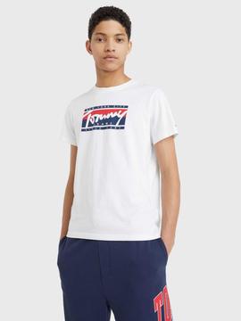 CAMISETA ESSENTIAL CON LOGO BLANCA