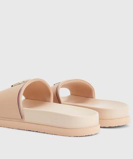 CHANCLAS DE PLATAFORMA CON MONOGRAMA TH BEIGE