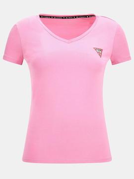 CAMISETA LOGO MINI TRIÁNGULO ROSA