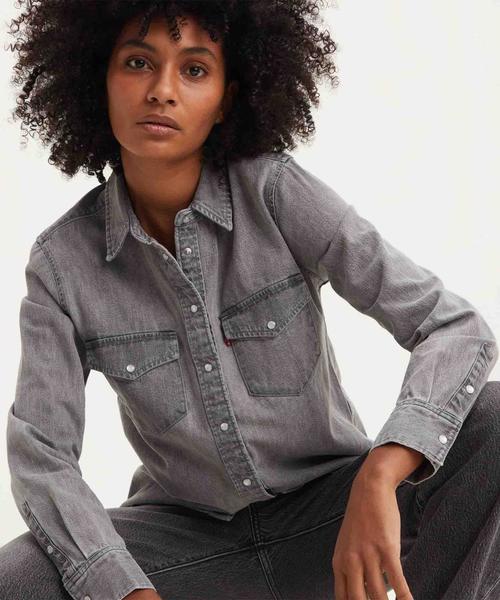 CAMISA VAQUERA LEVI'S® WOMEN'S WESTERN GRIS