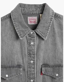 CAMISA VAQUERA LEVI’S® WOMEN'S ESSENTIAL WESTERN GRIS