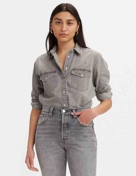 CAMISA VAQUERA LEVI’S® WOMEN'S ESSENTIAL WESTERN GRIS