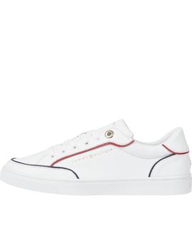 ZAPATILLAS TOMMY CORPORATE BLANCAS CON VIVO MULTICOLOR