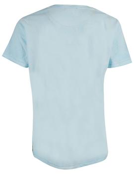 CAMISETA DE HOMBRE ESTAMPADA CELESTE