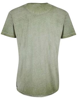 CAMISETA DE HOMBRE ESTAMPADA VERDE CAQUI