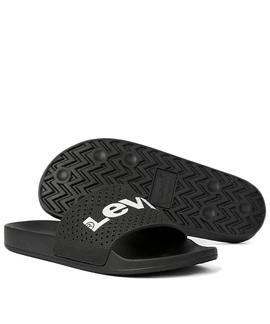 CHANCLAS DE PISCINA JUNE PERF NEGRAS