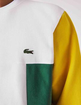 SUDADERA LACOSTE COLOR BLOCK MULTICOLOR