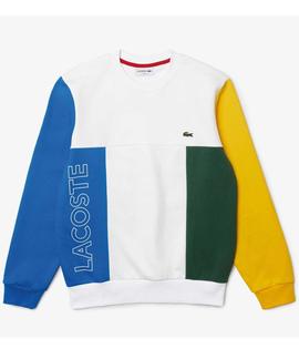 SUDADERA LACOSTE COLOR BLOCK MULTICOLOR