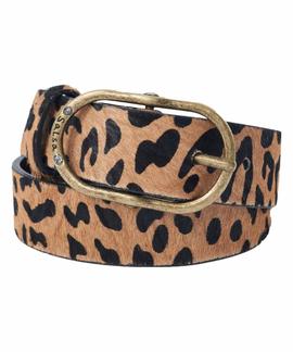 CINTURON CON HEBILLA OVAL ANIMAL PRINT